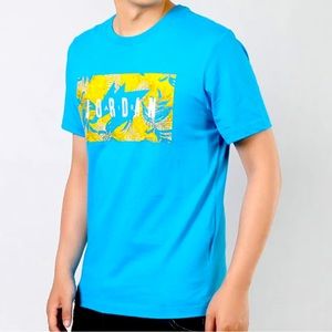Nike Air Jordan T-Shirt | M | Blue/Yellow